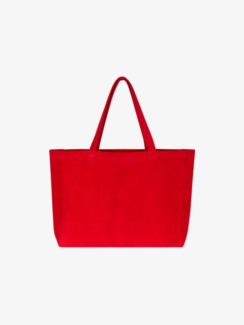 RED SUEDE EVERYDAY TOTE