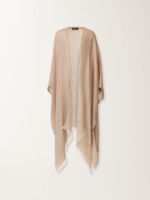 Linen and viscose kaftan with lurex
