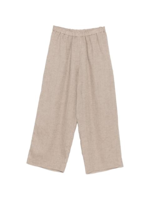 elasticated-waistband trousers