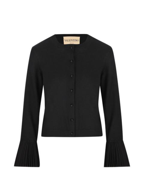 pleated-cuffs cardigan