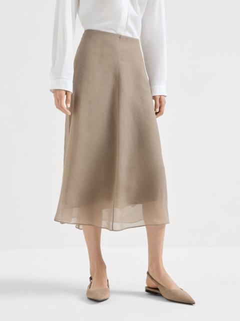 Crispy silk circle skirt