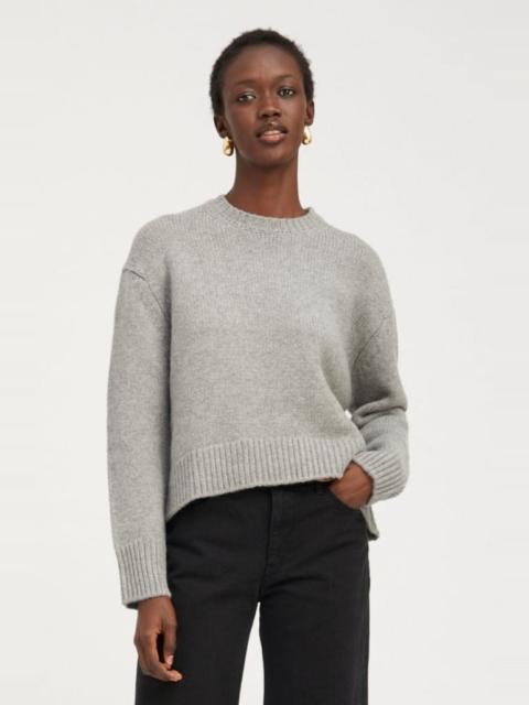 GREY HEAVY CASHMERE SWEATER