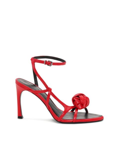 knot-detail leather sandals