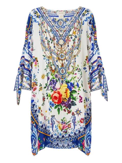 graphic-print mini dress