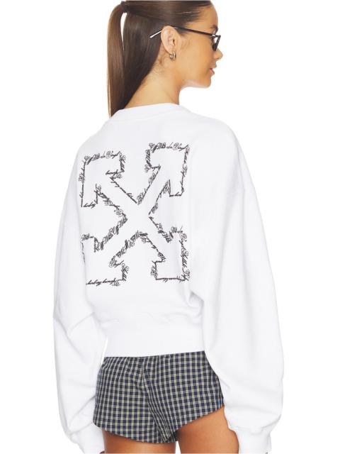 Embroidered Arrow Script Sweatshirt
