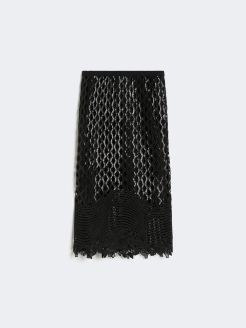 Sequinned mesh skirt - BLACK