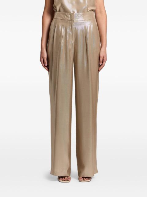 lamé twill trousers