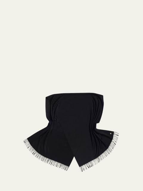 Cashmere Fringe-Trim Opera Stole