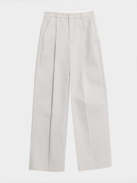 Camille Mid-Rise Cotton-Blend Trousers