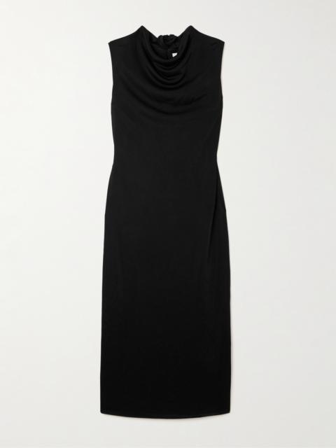Draped Satin-jersey Maxi Dress