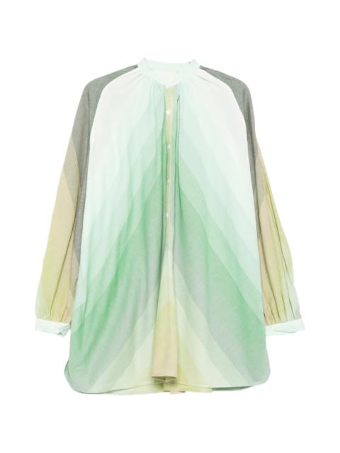 Marrakshi Life Striped Buttoned Mini Dress