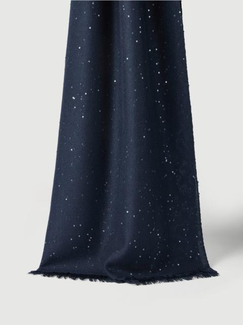 Cashmere and silk Diamond yarn scarf