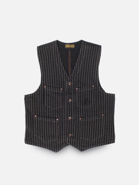 12OZ WABASH/DUCK WORK VEST - BLACK/BLACK