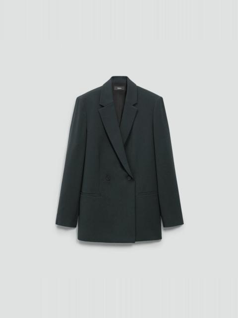 Relaxed Double-Breasted Blazer in Admiral Crepe