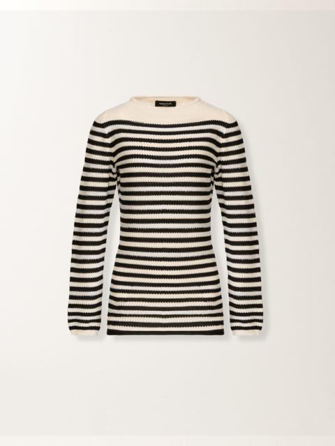 Organic cotton sweater with micro sequins