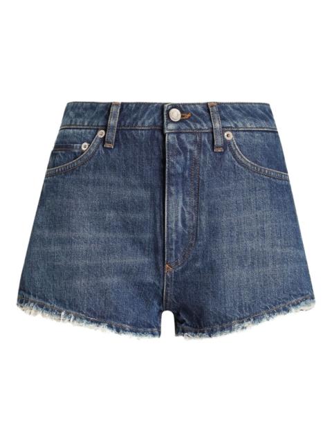 frayed denim shorts