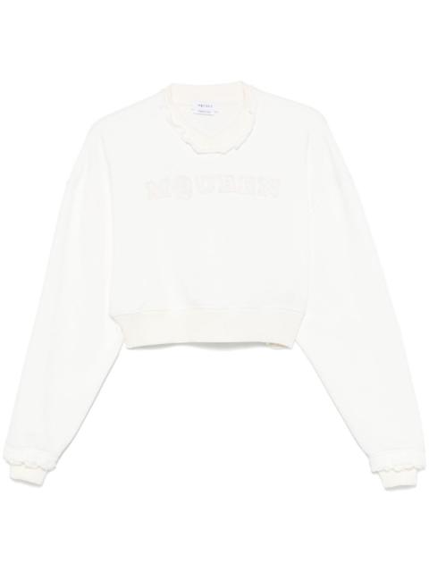 cropped sweatshirt