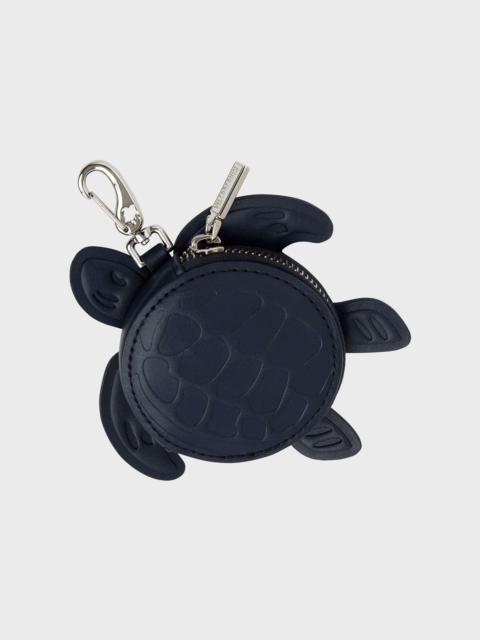 Navy Turtle Leather Wallet