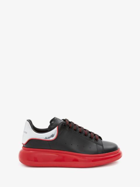 Oversized Sneaker in Black/red
