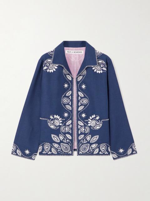 Francis Harbor Embroidered Silk Jacket