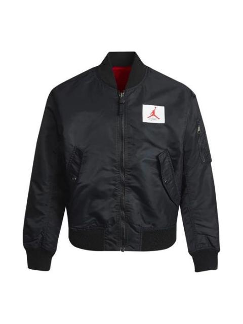 Air Jordan Flight MENS Logo Print Baseball Jacket Black CV2243-010