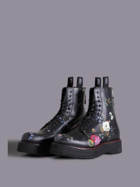 SINGLE STACK BOOT - BLACK FLORAL