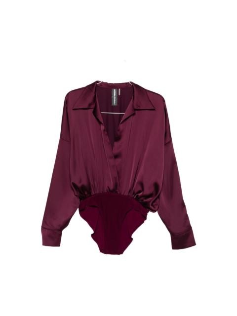 Oversized shirt bodysuit