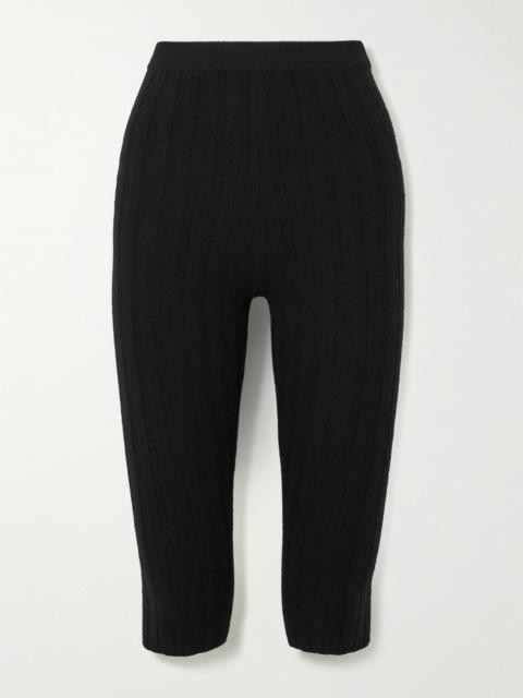 Diana Cropped Ribbed Cashmere Leggings