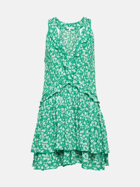 Mae floral ruffle-trimmed minidress