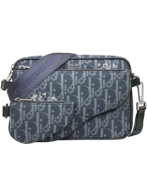Dior TEARS Saddle Triple Pouch Denim Blue