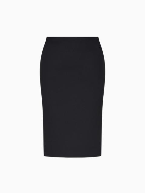 TECHNICAL SCUBA FABRIC PENCIL SKIRT