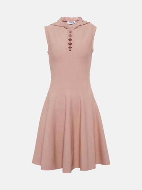 Hooded knit minidress