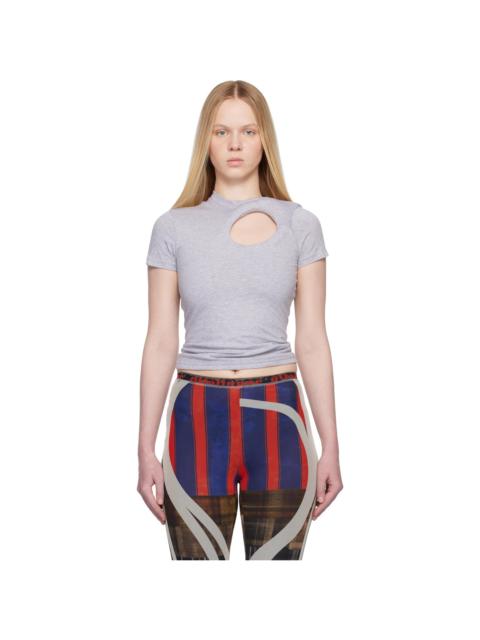 Gray Padded Donut T-shirt