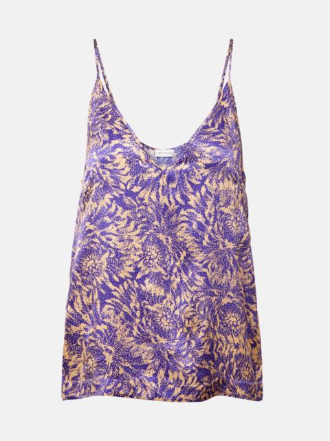 Floral silk camisole