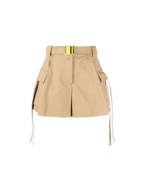 OFF-WHITE Gabardine Cargo Shorts Camel