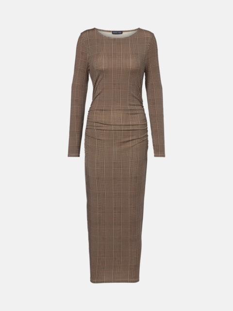 Charissa houndstooth jersey maxi dress