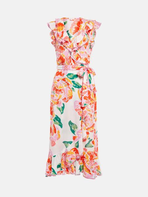 Aude floral midi dress