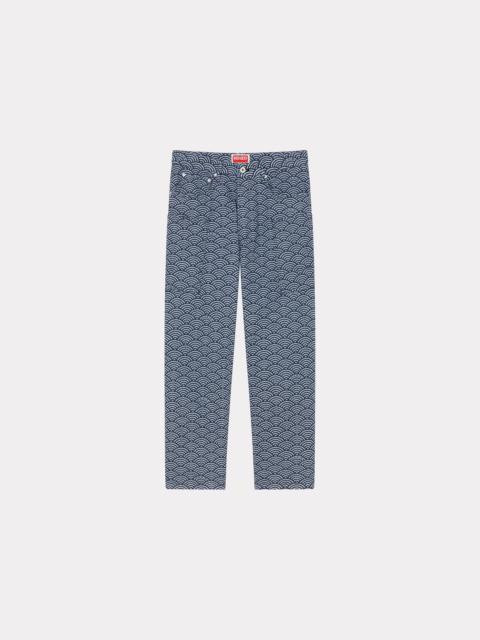 'KENZO Seigaiha' Monkey combat jeans