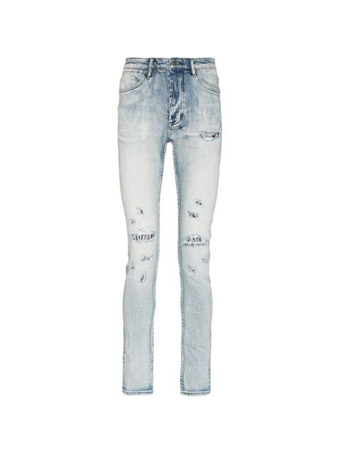 Van Winkle Fire Patch Punk Blu skinny jeans