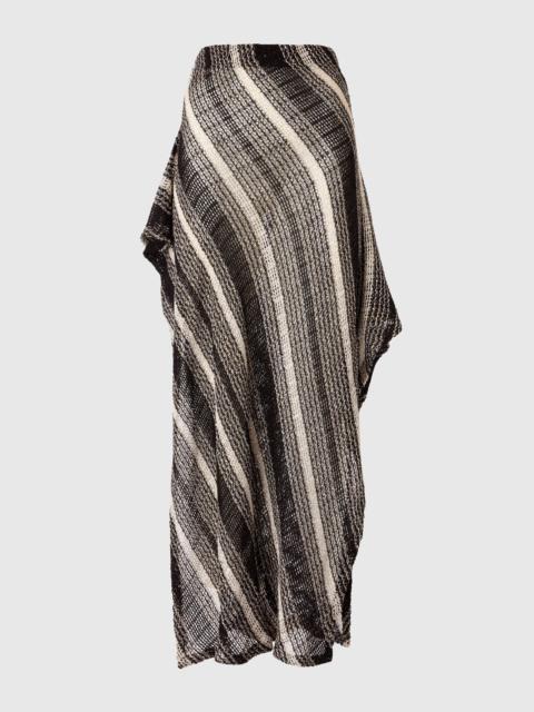 Long mesh skirt with sequin application