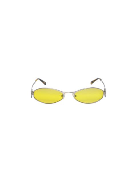 Marine Serre x Vuarnet Swirl Frame Oval Sunglasses 'Yellow'