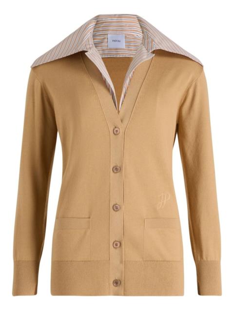 Trompe L'Oeil cotton cardigan