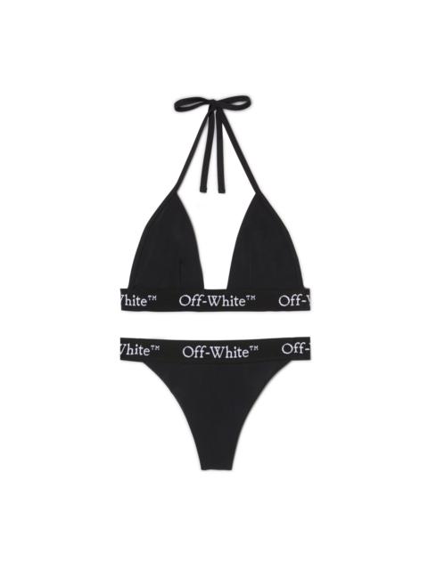 Black Logo Band Bikini