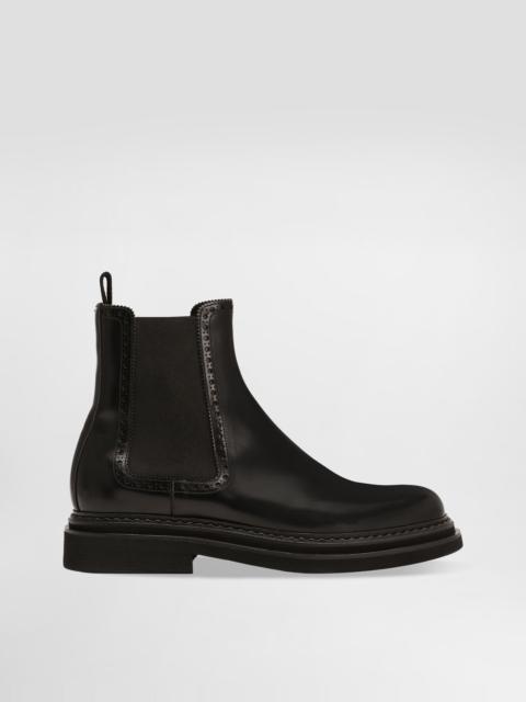 Brushed calfskin ankle boots