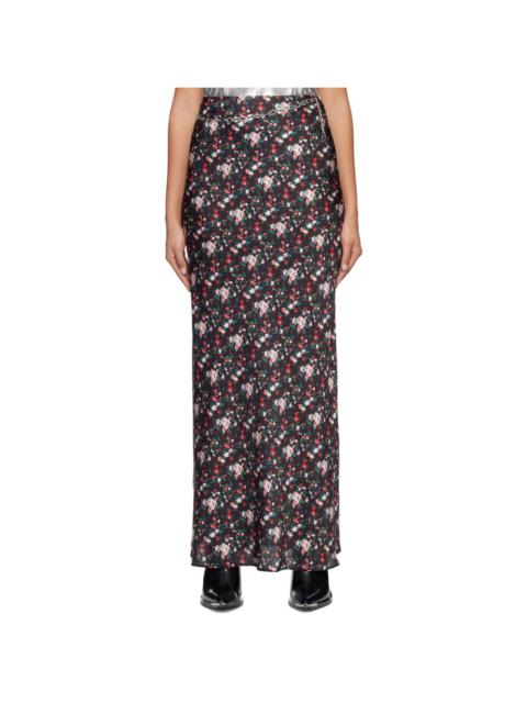 Black Chain Midi Skirt