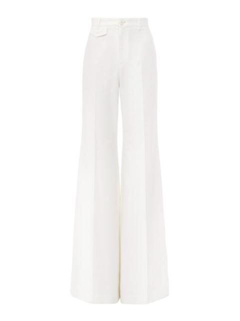 HIGH-RISE FLARED PANTS IN COTTON CANVAS