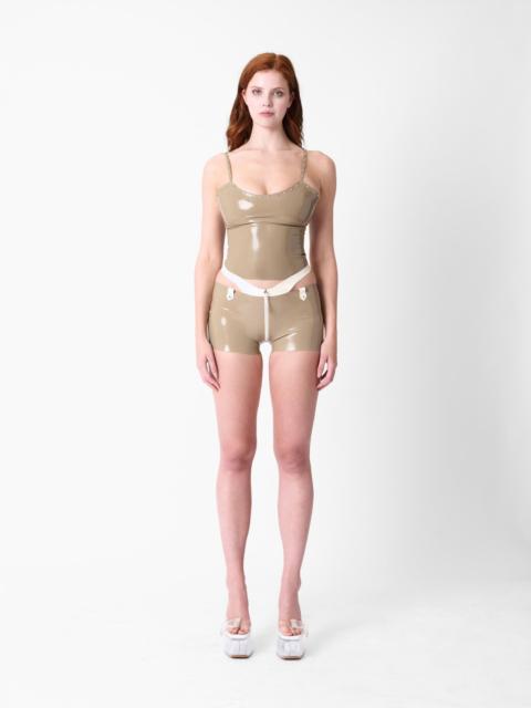 SALTA LATEX SHORTS TAUPE