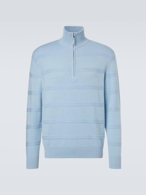 Cotton and cashmere turtleneck sweater