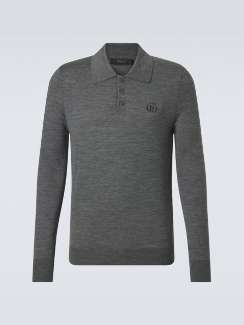 Double G wool polo sweater