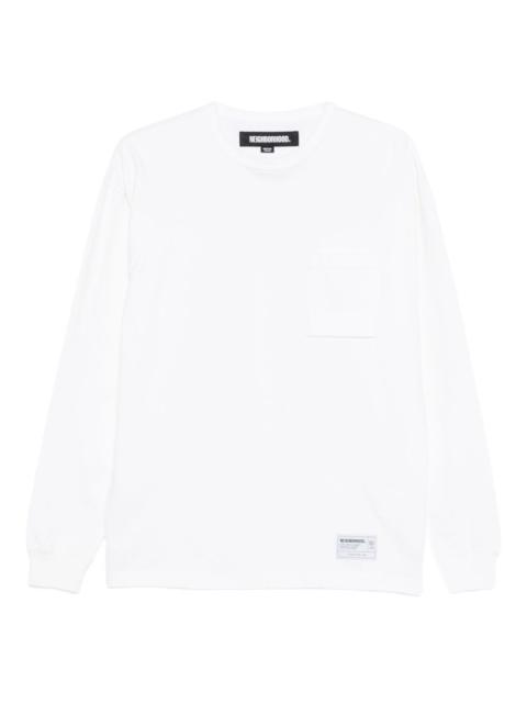 crew-neck patch-pocket T-shirt